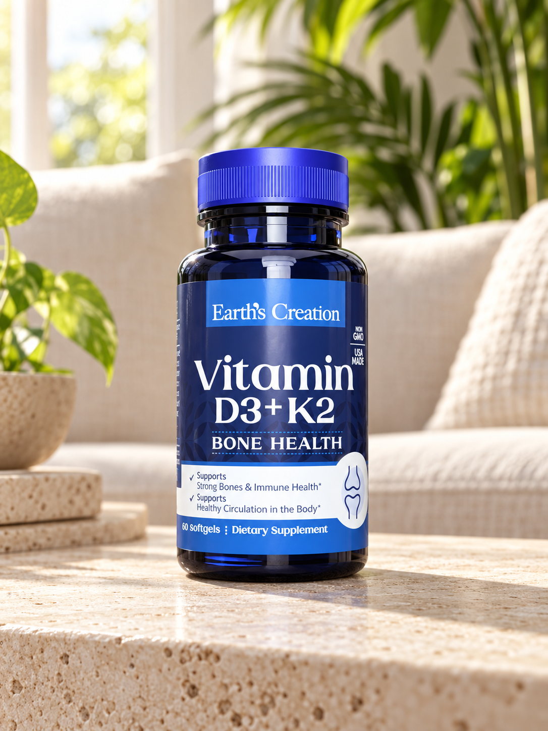 Vitamin D3 + K2