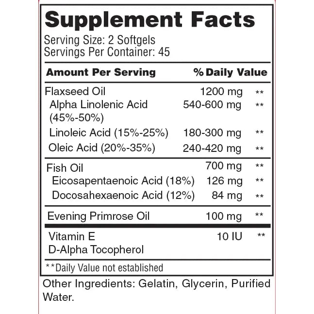 Triple Omega 3,6,9 with Flaxseed, Evening Primrose Oil & Fish Oil by 200