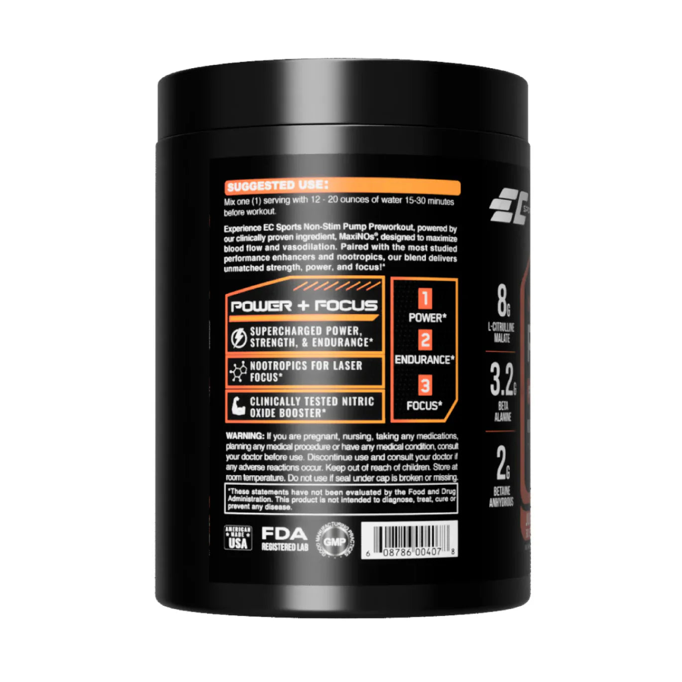 Non stim pump = Pre workout