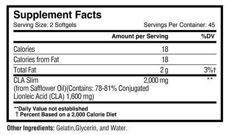 CLA Slim - Conjugated Linoleic Acid 2000 MG