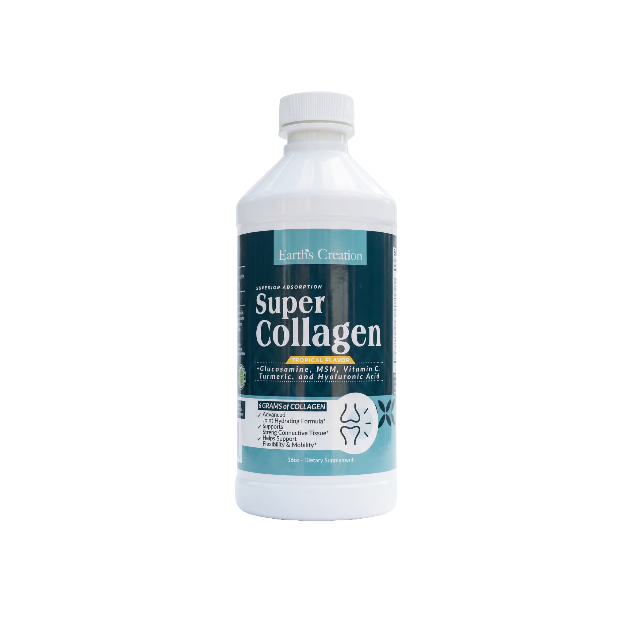 Super Collagen Liquid – Skin, Joint & Mobility Support – Tropical Flavor – 16oz