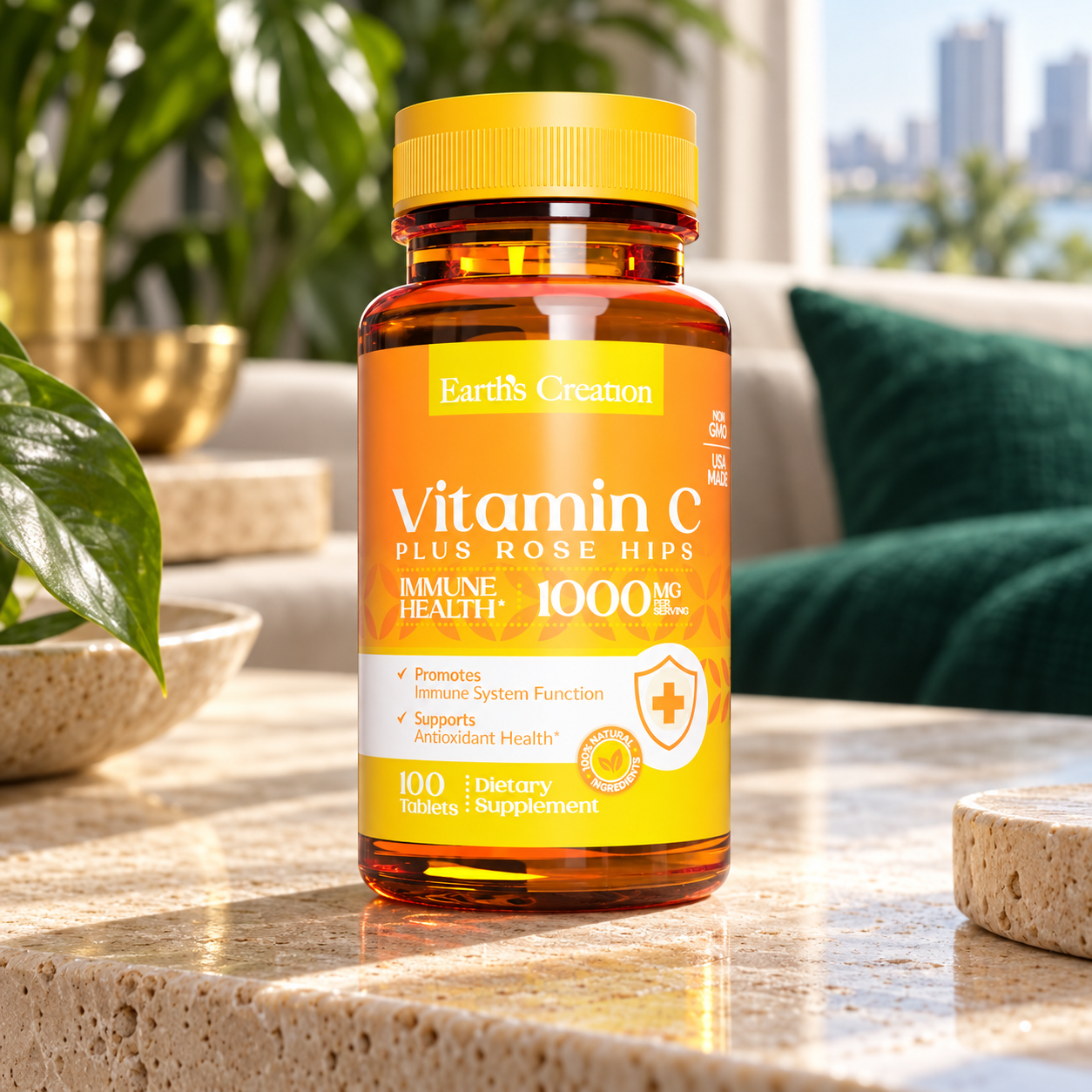 VITAMIN C + ROSE HIPS 1000mg x 100