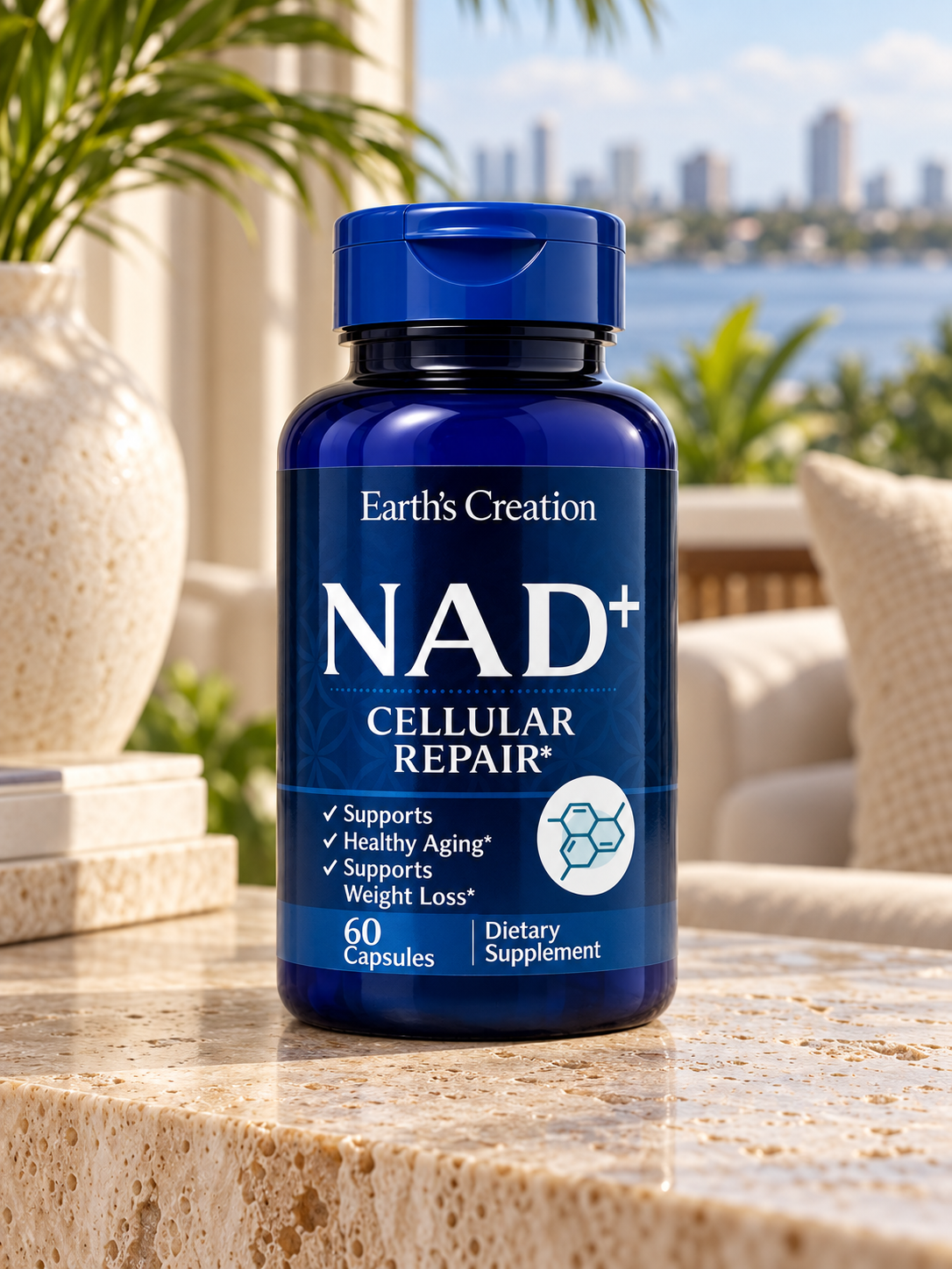 Earth’s Creation NAD+ Cellular Repair – 60 Capsules