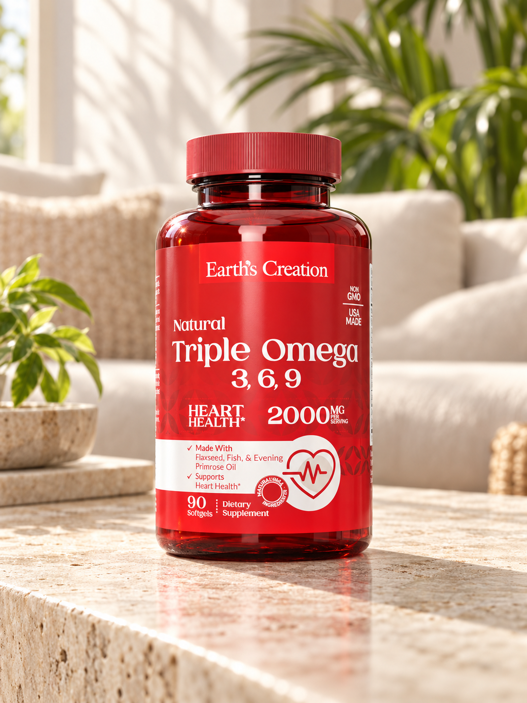 Triple Omega 3,6,9 with Flaxseed, Evening Primrose Oil & Fish Oil