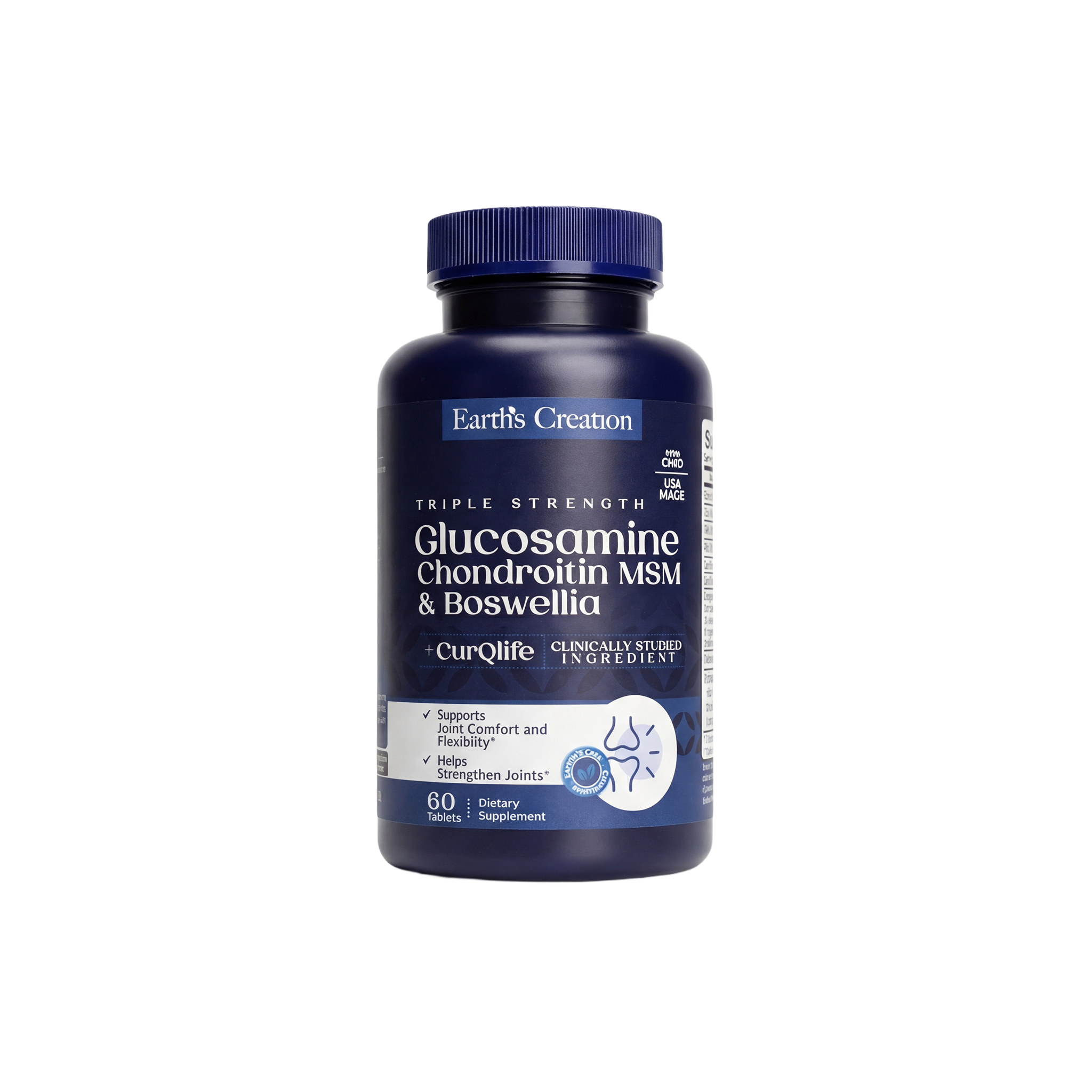 Triple Strength Glucosamine Chondroitin MSM + CurQLife®