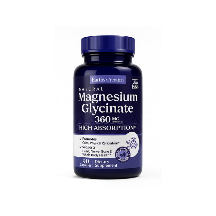 Earth’s Creation Natural Magnesium Glycinate 360 mg